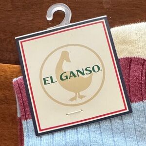 El Ganso Casual Socks - Burgundy and Light‎ Blue